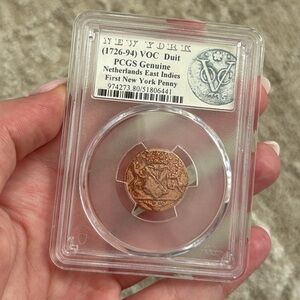 1726–1794 VOC Duit “First New York Penny” PCGS Genuine Netherlands East Indies
